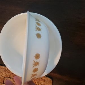 vintage 1970s corelle bowl set of 5 in butterfly gold